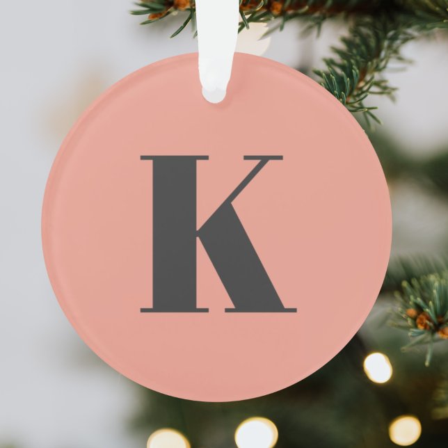 Lettre initiale | Monogramme Moderne Peach Design (Créateur téléchargé)
