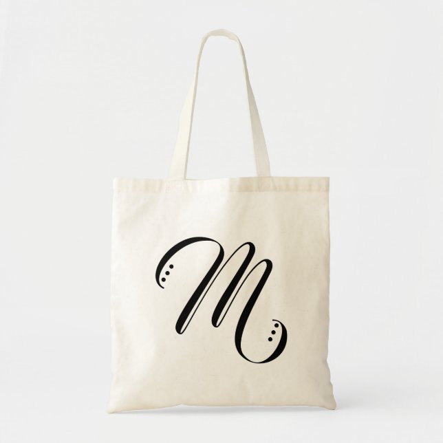 Lettre initiale Monogramme Sac fourre-tout moderne (Devant)
