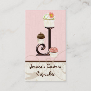 Lettre J Monogram Dessert Boulangerie Cartes de vi
