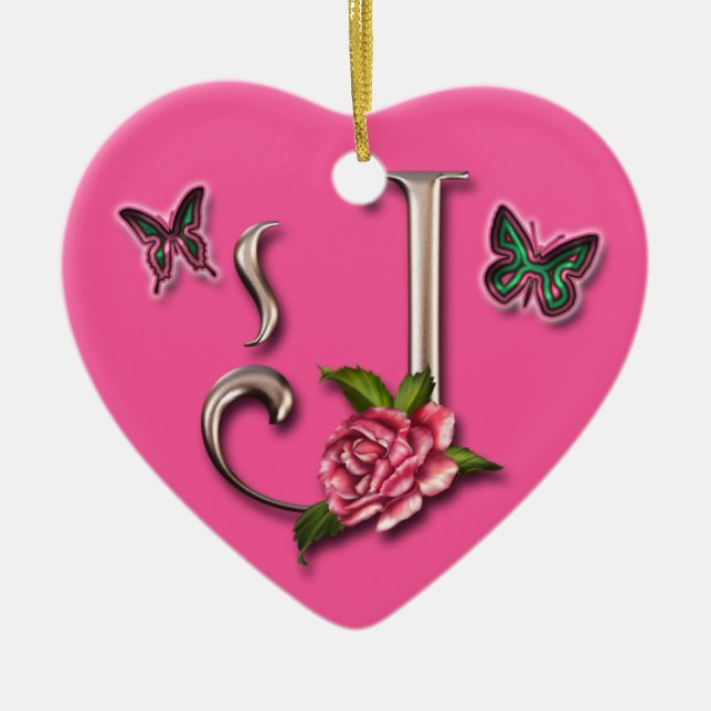 LETTRE J - ORNEMENT DE MONOGRAMME DE COEUR (Devant)
