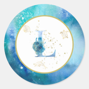 *~* LETTRE L - Autocollant d'enveloppe de plage na