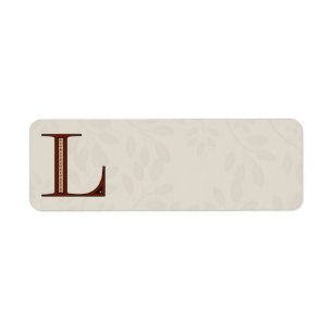 Lettre L - rouge de damassé
