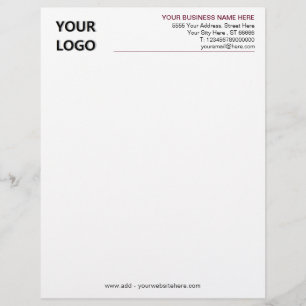 Lettre Logo de l'entreprise personnalisée et en-tête comm
