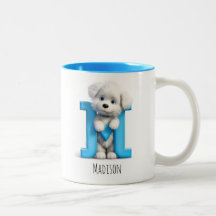 Lettre M Chien Alphabet Monogramme Café Mug