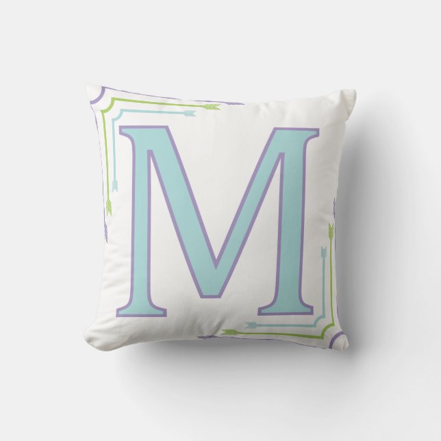 Lettre M - Coussin de monogramme (Recto)