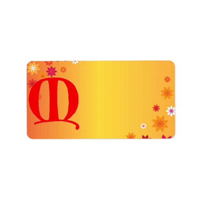 Lettre M Étiquette de adresse (Devant)