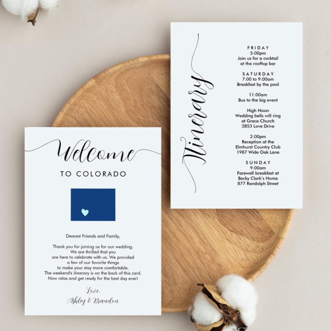 Lettre Mariage du Colorado Carte Itinéraire (Créateur téléchargé)