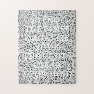 Lettre Mix Chic Minimaliste Monotone Puzzle
