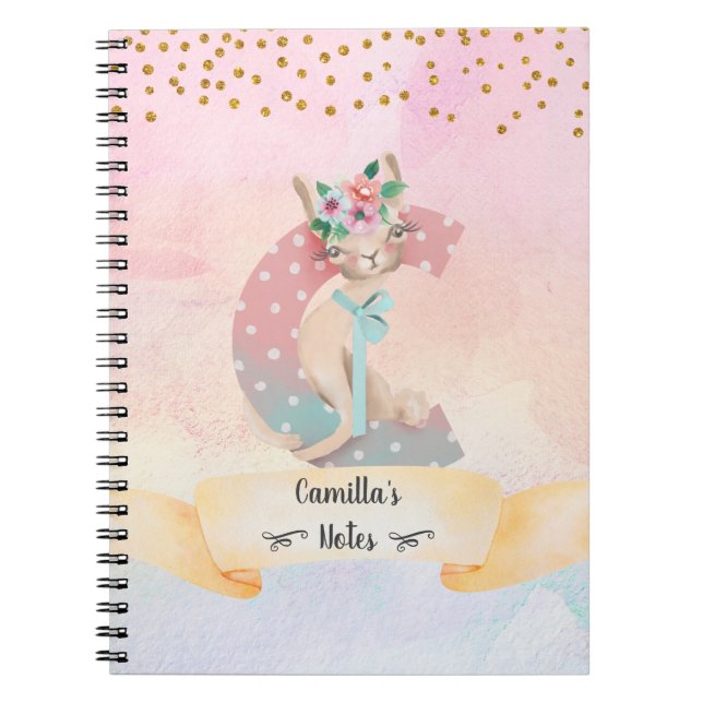 Lettre monogramme C Mode Chat Fille Journal quotid (Devant)