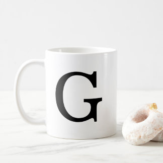 Lettre monogramme G Mug classique, 11 oz