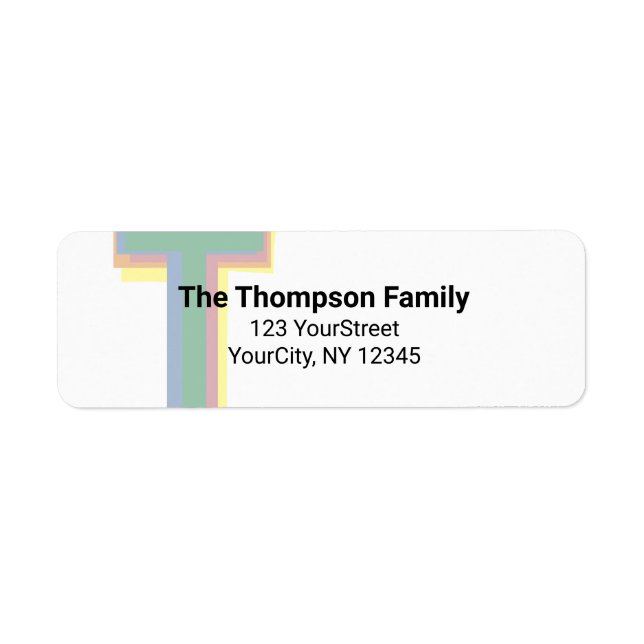 Lettre monographique Arc-en-ciel coloré (Devant)