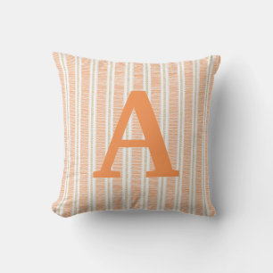 LETTRE MONOGRAPHIQUE ARRANGÉ ORANGE Oreiller