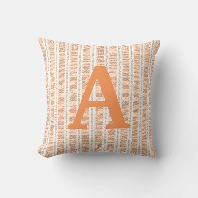 LETTRE MONOGRAPHIQUE ARRANGÉ ORANGE Oreiller (Recto)