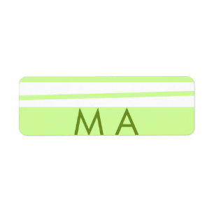 LETTRE motif grecque néon rayures vertes