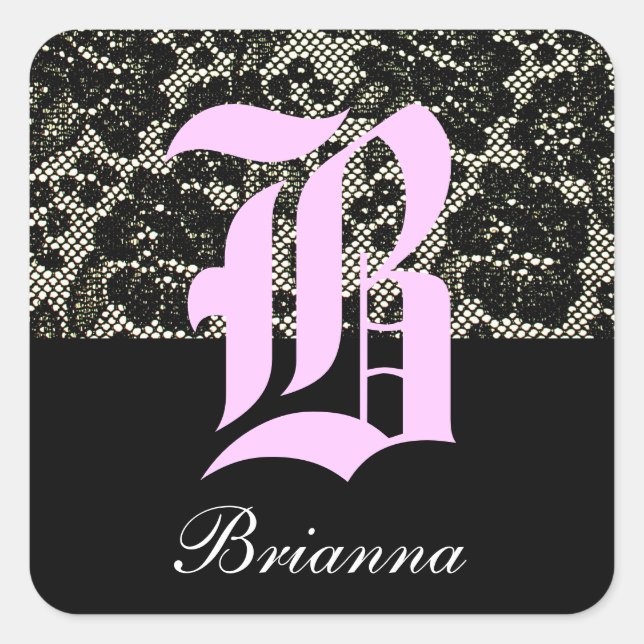 LETTRE NOIRE ET BLANCHE MONOMOBILE B Sticker (Devant)