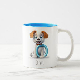 Lettre O Chien Alphabet Monogramme Café Mug