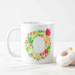 Lettre O en Fleurs Café Mug