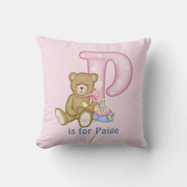 LETTRE OREILLARD P Coussin (Recto)