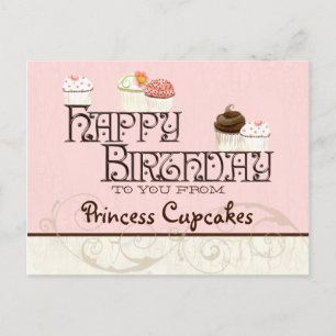 Lettre P Bonne Anniversaire Cupcake Business Carte
