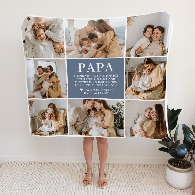 Lettre Papa Couverture en polaire personnalisée pe (Créateur téléchargé)