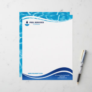 Lettre Papeterie à en-tête de société de services de pisc