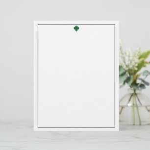 Lettre Papier à en-tête élégant à 4 feuilles de trèfle