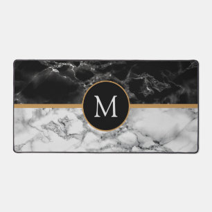 Lettre personnalisée Mat du bureau en marbre noir 