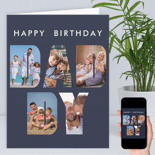 Lettre photo DADDY Cutout Carte d'anniversaire
