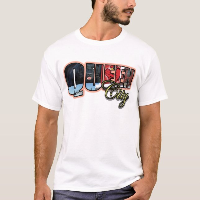 LETTRE PHOTO DE LA VILLE DE QUEEN TSHIRT (Devant)