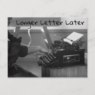 Lettre plus longue Plus tard Carte postale Vintage