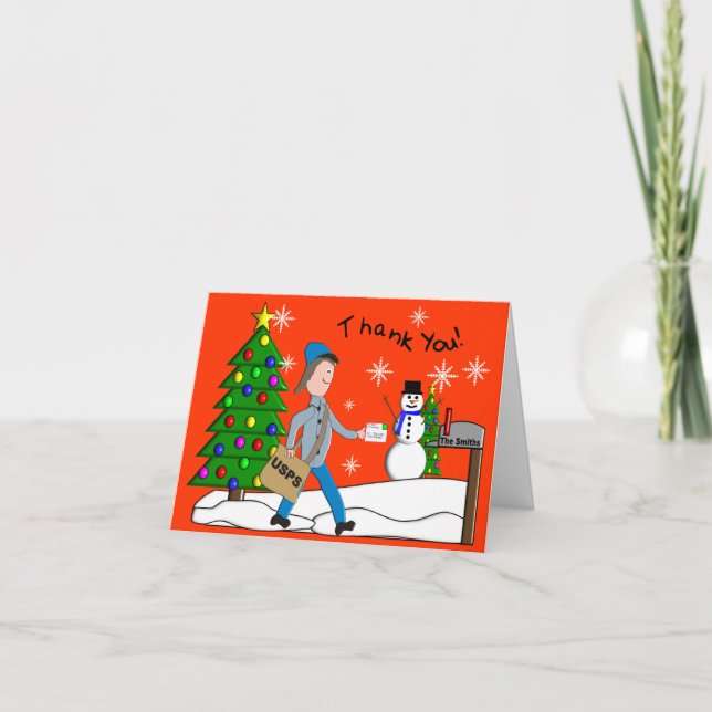 LETTRE PORTE "Merci" Carte pour notes (Devant)