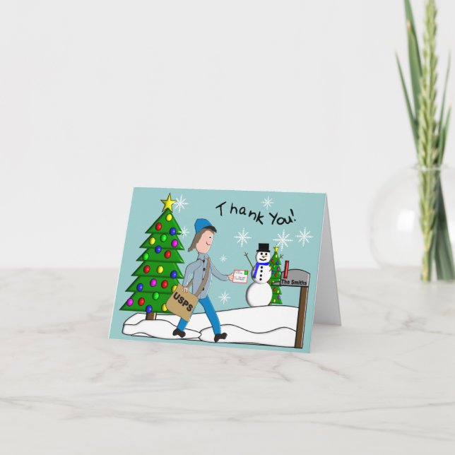 LETTRE PORTE "Merci" Carte pour notes (Devant)