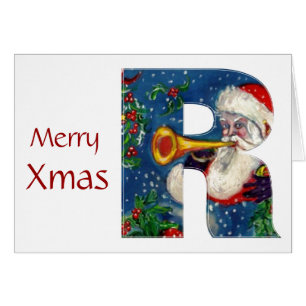 LETTRE R / MONOGRAMME DE BUGLER PÈRE NOËL