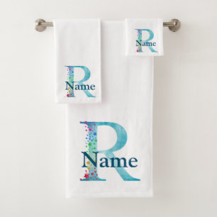 Lettre R Monogramme Ensemble de cadeaux de bain in