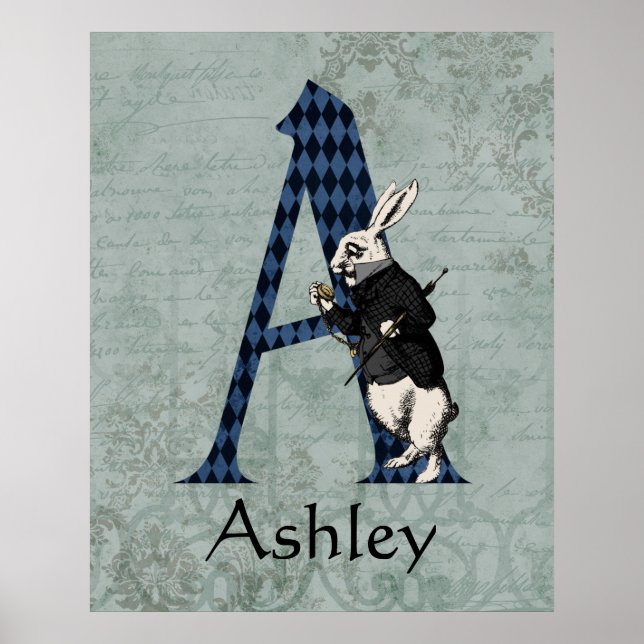 LETTRE ROBE BLANCHE WONderland A Poster (Devant)