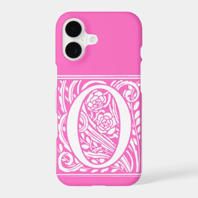 Lettre rose florale O iPhone / coque ipad (Verso)