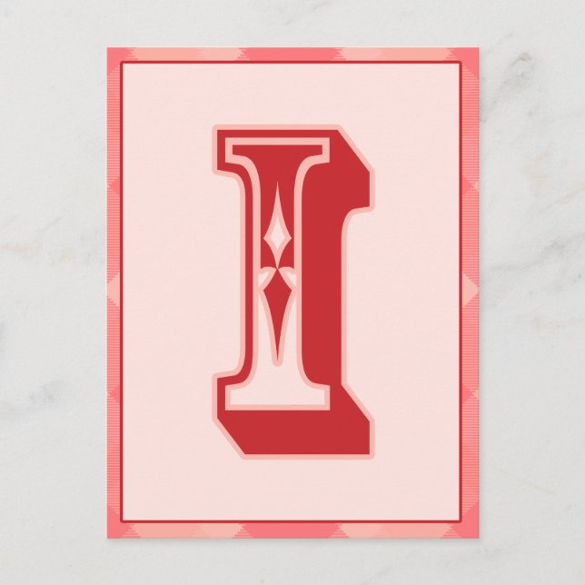 Lettre rose "I" Typographie Carte Banner (Devant)