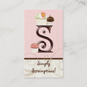 Lettre S Monogram Dessert Boulangerie Cartes de vi