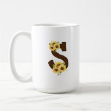 Lettre S personnalisation design tasse de café
