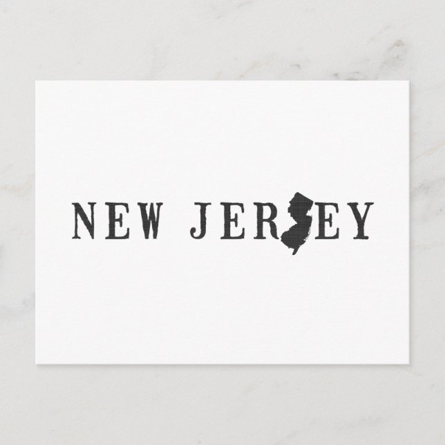 LETTRE SCÉNARIO DE LA CARTE DU New Jersey MOT D'ÉT (Devant)
