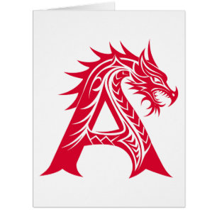 LETTRE STYLE Dragon A, Alphabet Dragon, Monogramme