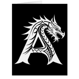 LETTRE STYLE Dragon A, Alphabet Dragon, Monogramme