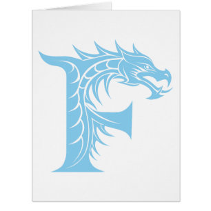 LETTRE STYLE dragon F, Alphabet dragon, Monogramme