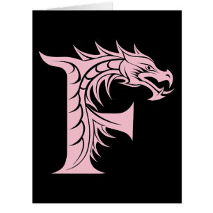 LETTRE STYLE dragon F, Alphabet dragon, Monogramme
