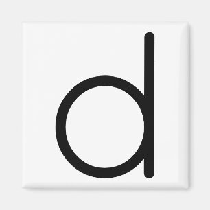 Lettre titre "d" aimant