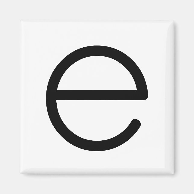 Lettre Titre "e" Magnet (Devant)