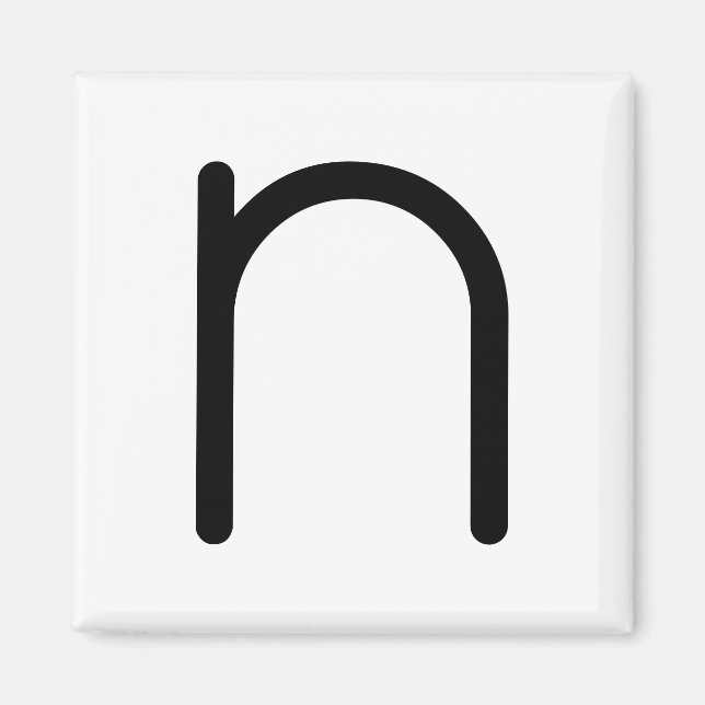 Lettre titre "n" aimant (Devant)