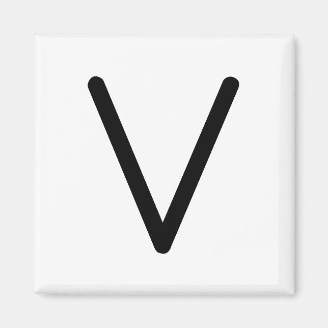 Lettre titre "v" Magnet (Devant)