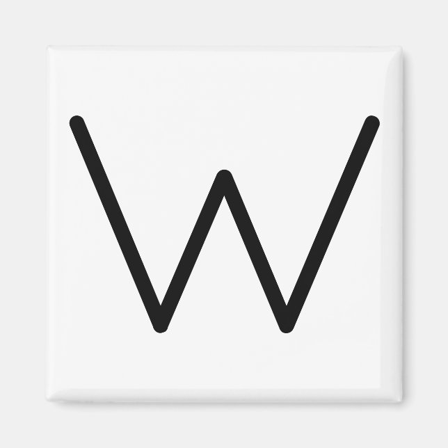Lettre Titre "w" Magnet (Devant)