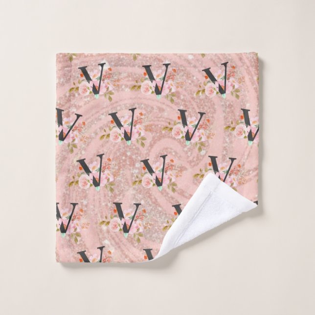 Lettre V (Gant de toilette)
